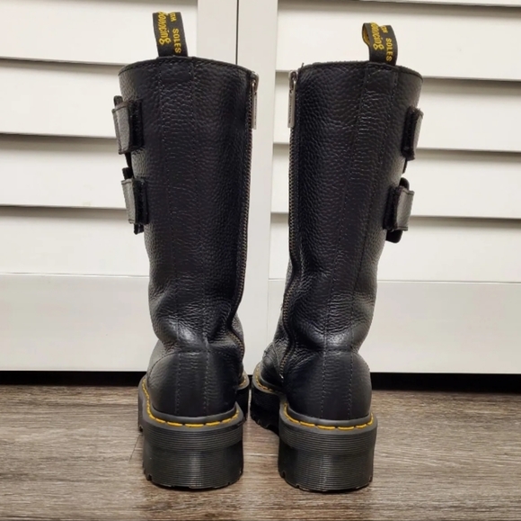 💥SOLD Dr Martens Jagger Quad Black Platform Boots Womens 6 EUC - Picture 5 of 13